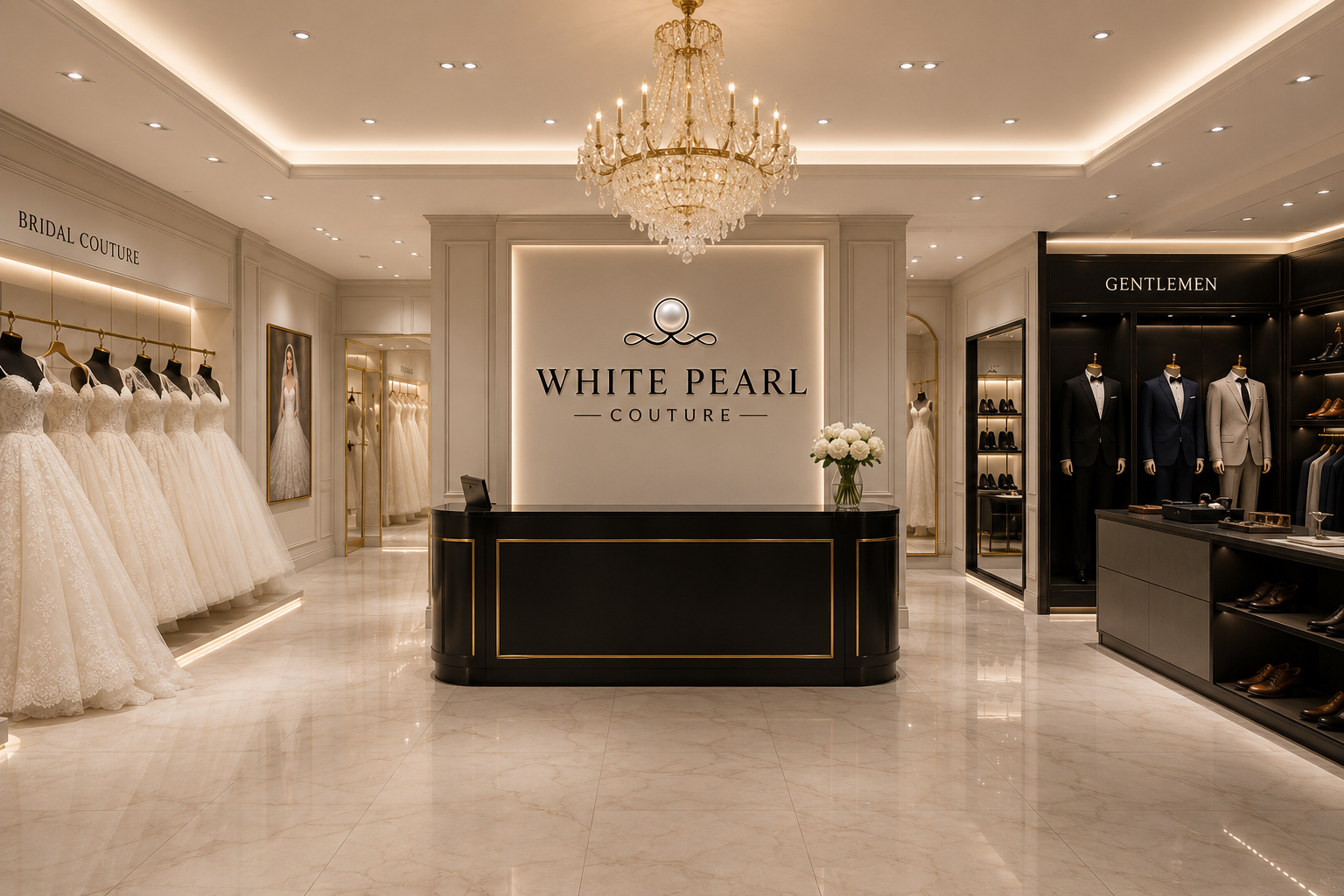 White Pearl Couture – Empfang