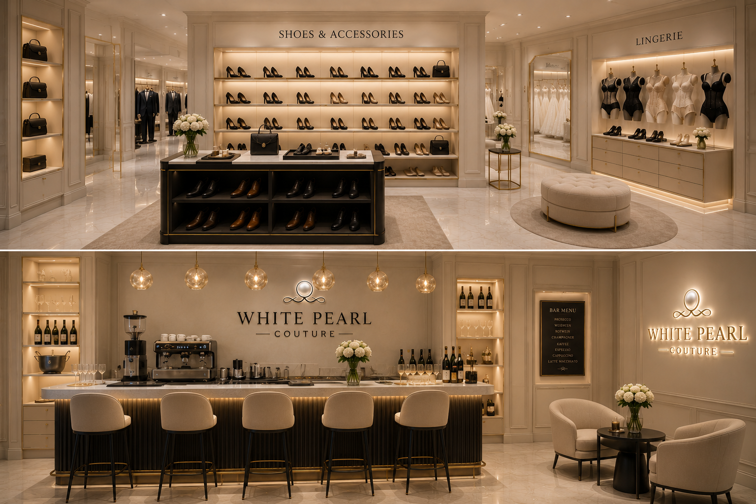 White Pearl Couture – Schuhe & Accessoires